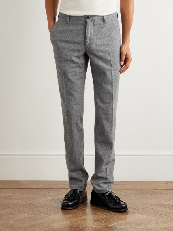 Incotex Slim-Leg Virgin Wool-Blend Trousers - FR Incotex Slim-Leg Virgin Wool-Blend Trousers - FR
