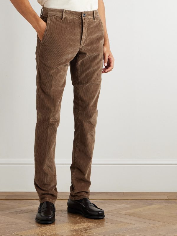 Incotex Slim-Fit Cotton-Blend Corduroy Trousers - FR Incotex Slim-Fit Cotton-Blend Corduroy Trousers - FR