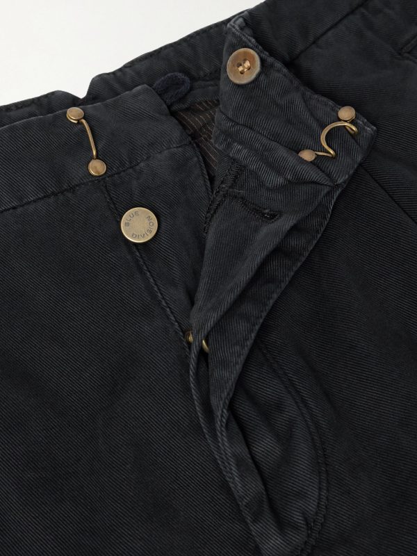 Incotex Blue Division Straight-Leg Pleated Cotton and Cashmere-Blend Twill Trousers - E1 Incotex Blue Division Straight-Leg Pleated Cotton and Cashmere-Blend Twill Trousers - E1