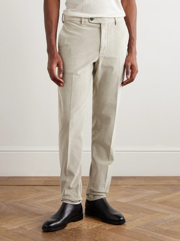 Incotex Straight-Leg Cotton-Blend Corduroy Trousers - FR Incotex Straight-Leg Cotton-Blend Corduroy Trousers - FR