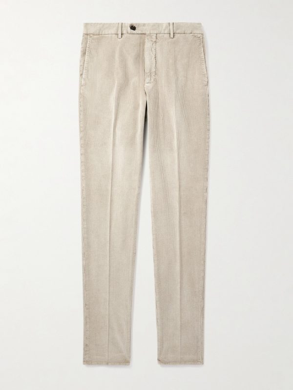 Incotex Straight-Leg Cotton-Blend Corduroy Trousers Incotex Straight-Leg Cotton-Blend Corduroy Trousers