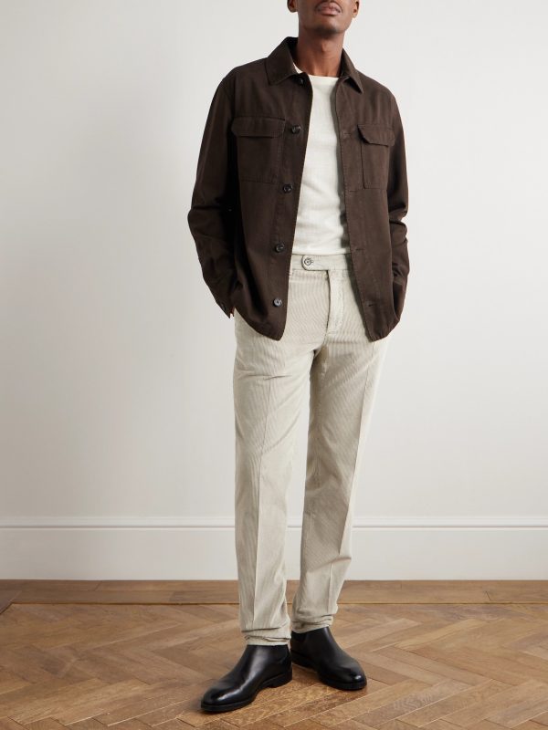 Incotex Straight-Leg Cotton-Blend Corduroy Trousers - OU Incotex Straight-Leg Cotton-Blend Corduroy Trousers - OU