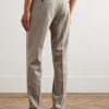 Incotex Tapered Pleated Wool and Cashmere-Blend Trousers - BK Incotex Tapered Pleated Wool and Cashmere-Blend Trousers - BK
