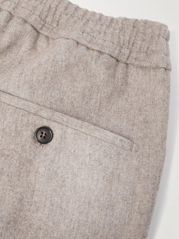Incotex Tapered Pleated Wool and Cashmere-Blend Trousers - CU Incotex Tapered Pleated Wool and Cashmere-Blend Trousers - CU