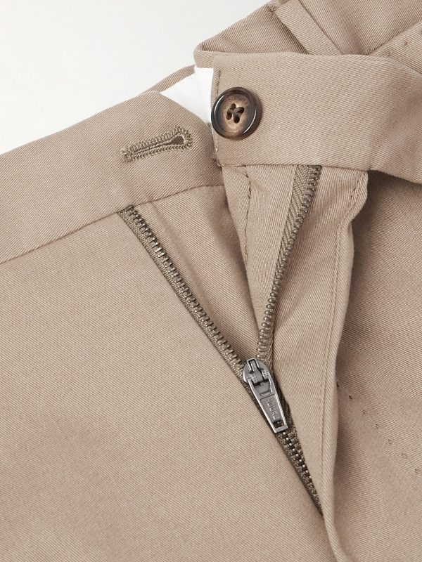 Incotex Slim-Fit Cotton and Cashmere-Blend Trousers - E1 Incotex Slim-Fit Cotton and Cashmere-Blend Trousers - E1