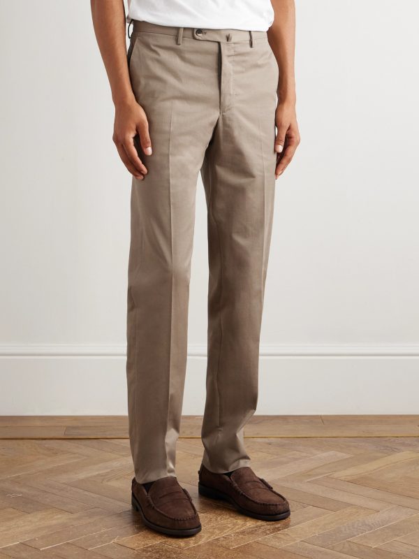 Incotex Slim-Fit Cotton and Cashmere-Blend Trousers - FR Incotex Slim-Fit Cotton and Cashmere-Blend Trousers - FR