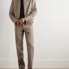 Incotex Slim-Fit Cotton and Cashmere-Blend Trousers - OU Incotex Slim-Fit Cotton and Cashmere-Blend Trousers - OU