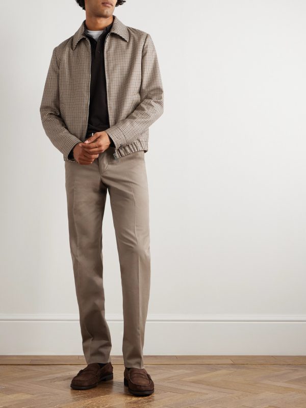 Incotex Slim-Fit Cotton and Cashmere-Blend Trousers - OU Incotex Slim-Fit Cotton and Cashmere-Blend Trousers - OU