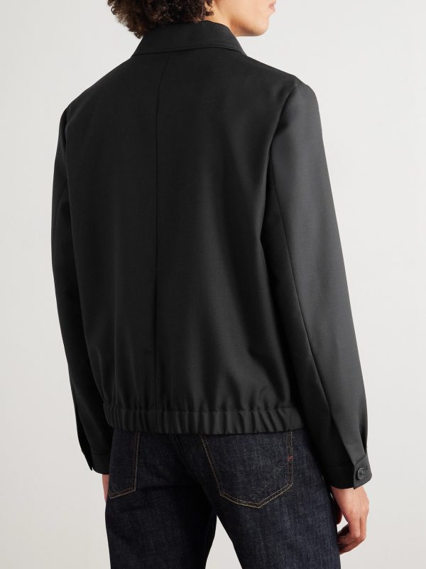 Incotex Wool and Mohair-Blend Twill Bomber Jacket - BK