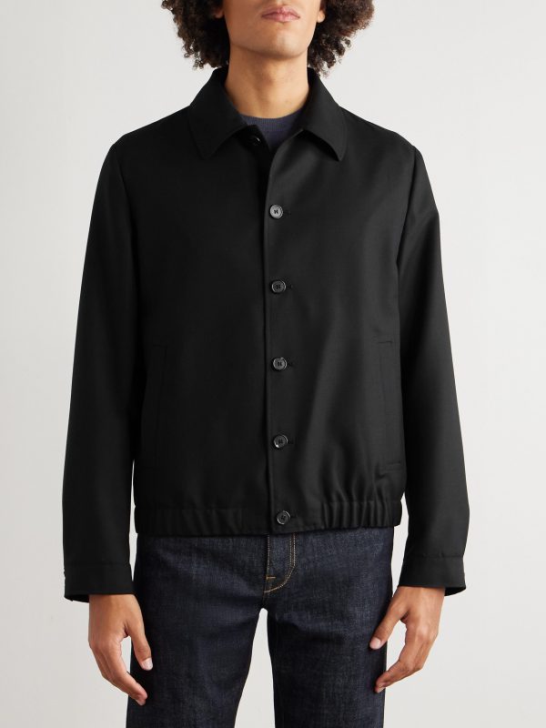 Incotex Wool and Mohair-Blend Twill Bomber Jacket - FR