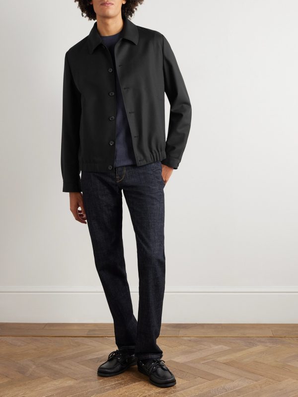 Incotex Wool and Mohair-Blend Twill Bomber Jacket - OU
