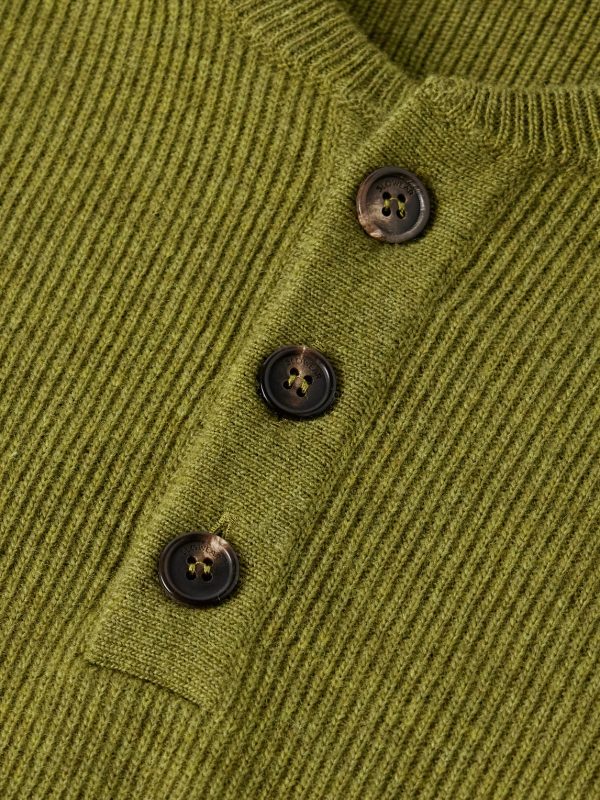 Incotex Zanone Slim-Fit Ribbed Virgin Wool Henley Sweater - CU
