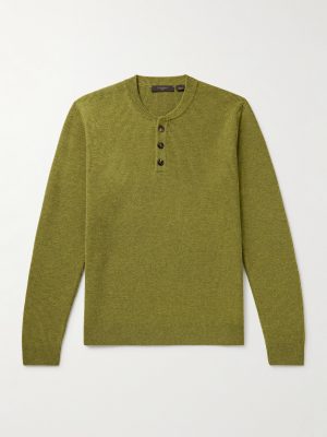 Incotex Zanone Slim-Fit Ribbed Virgin Wool Henley Sweater Incotex Zanone Slim-Fit Ribbed Virgin Wool Henley Sweater