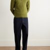 Incotex Zanone Slim-Fit Ribbed Virgin Wool Henley Sweater - OU