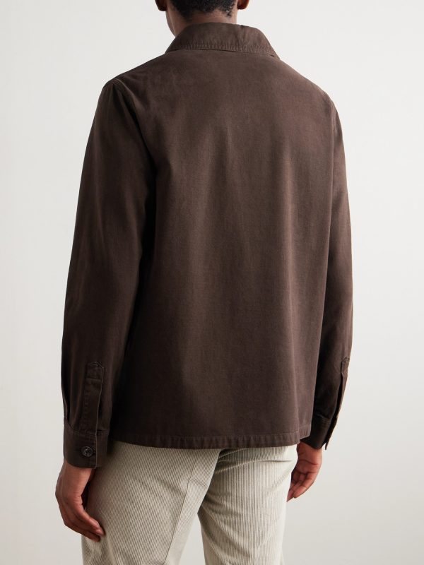 Incotex Cotton and Cashmere-Blend Overshirt - BK