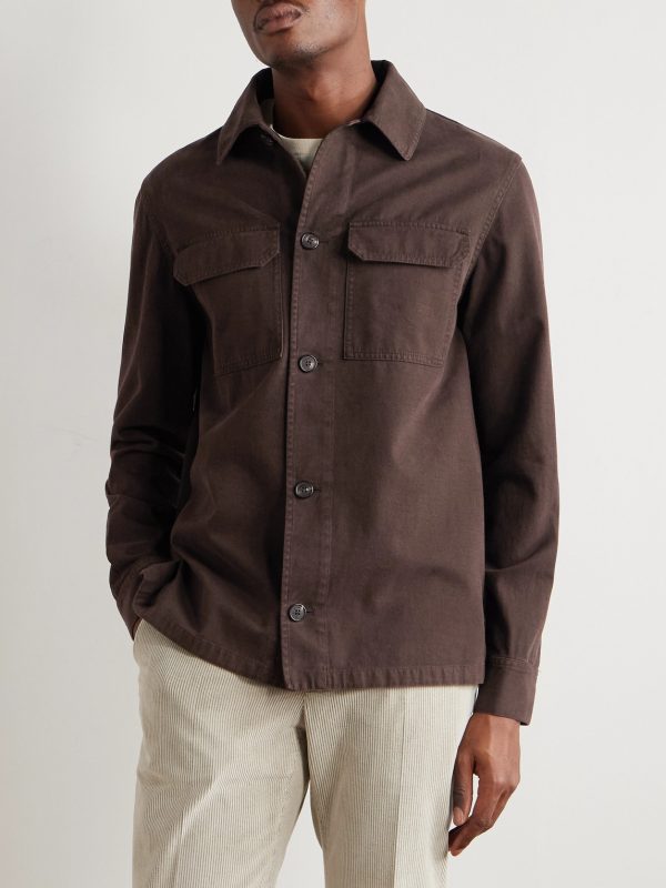 Incotex Cotton and Cashmere-Blend Overshirt - FR