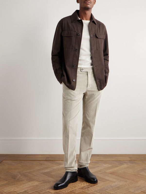 Incotex Cotton and Cashmere-Blend Overshirt - OU