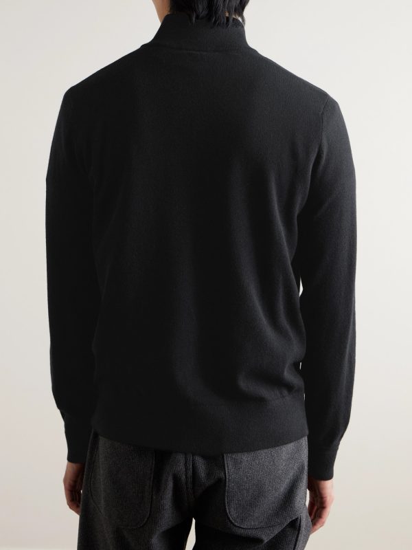James Cashmere Half-Zip Sweater - BK