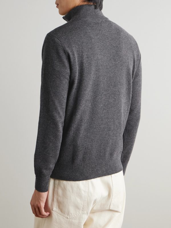 James Cashmere Half-Zip Sweater - BK