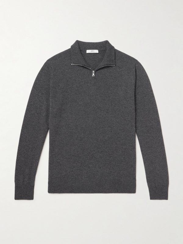 James Cashmere Half-Zip Sweater