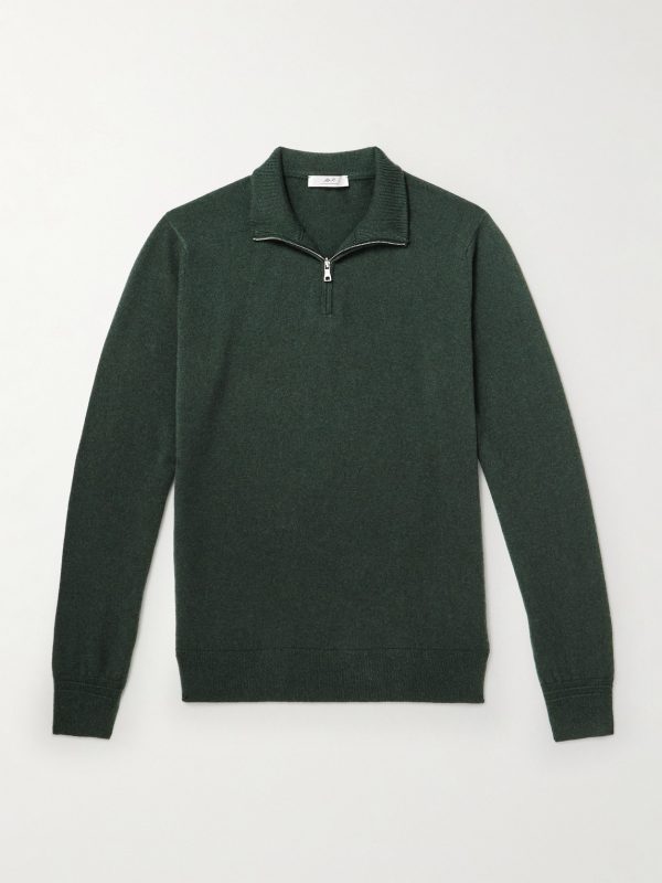 James Cashmere Half-Zip Sweater