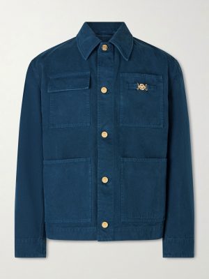 Embellished Cotton-Canvas Blouson Jacket Embellished Cotton-Canvas Blouson Jacket