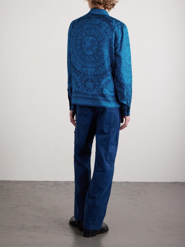 Printed Silk-Twill Shirt - BK Printed Silk-Twill Shirt - BK