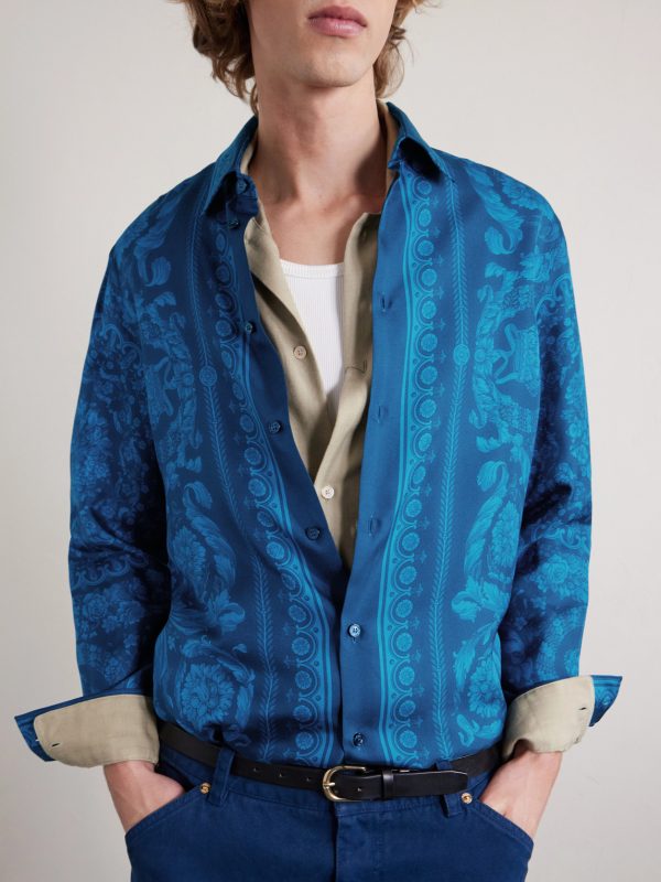 Printed Silk-Twill Shirt - CU Printed Silk-Twill Shirt - CU