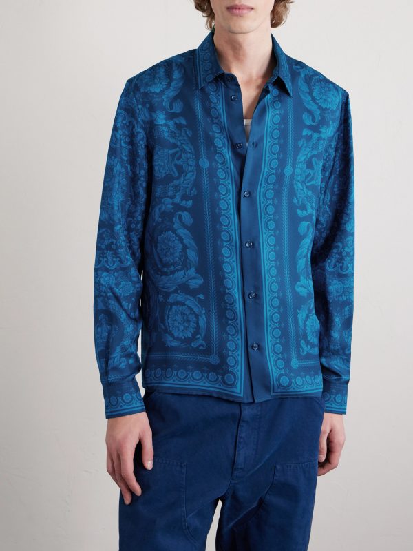 Printed Silk-Twill Shirt - FR Printed Silk-Twill Shirt - FR