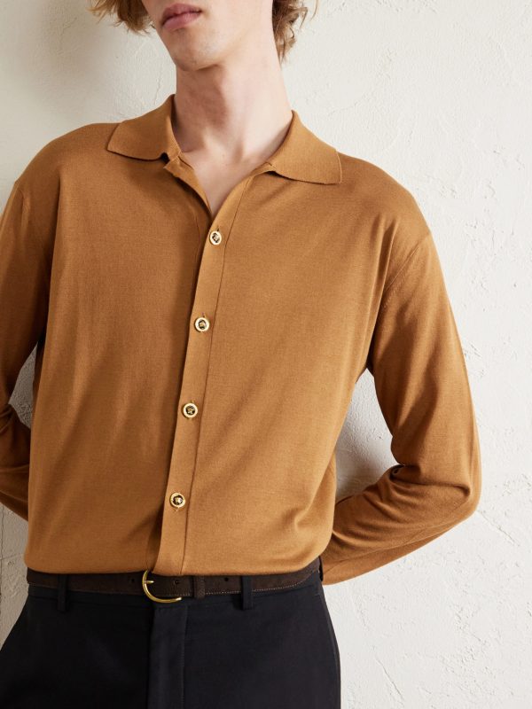 Logo-Appliquéd Silk and Cotton-Blend Cardigan - CU Logo-Appliquéd Silk and Cotton-Blend Cardigan - CU