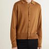 Logo-Appliquéd Silk and Cotton-Blend Cardigan - FR Logo-Appliquéd Silk and Cotton-Blend Cardigan - FR