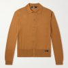 Logo-Appliquéd Silk and Cotton-Blend Cardigan Logo-Appliquéd Silk and Cotton-Blend Cardigan