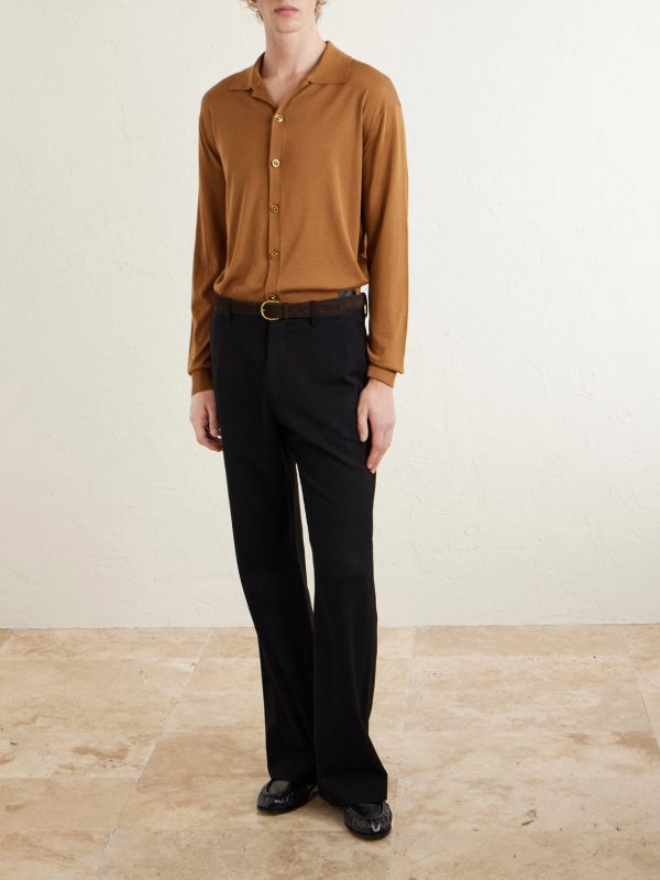 Logo-Appliquéd Silk and Cotton-Blend Cardigan - OU Logo-Appliquéd Silk and Cotton-Blend Cardigan - OU