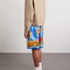 Affresco Printed Silk-Twill Shorts - BK
