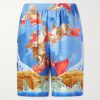 Affresco Printed Silk-Twill Shorts