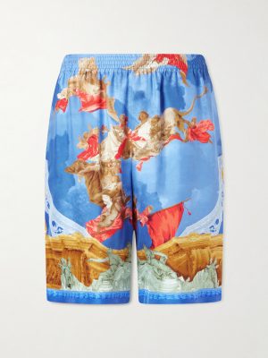Affresco Printed Silk-Twill Shorts Affresco Printed Silk-Twill Shorts