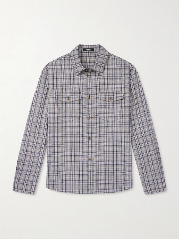 Checked Wool-Flannel Shirt