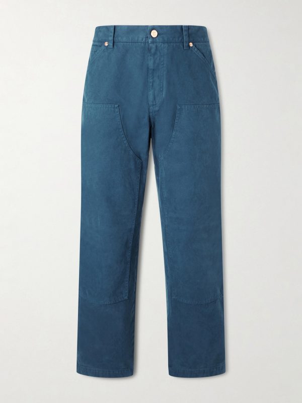 Straight-Leg Cotton-Canvas Trousers Straight-Leg Cotton-Canvas Trousers