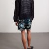Mythic Baroque Straight-Leg Printed Silk-Twill Shorts - BK