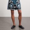 Mythic Baroque Straight-Leg Printed Silk-Twill Shorts - FR