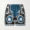 Mythic Baroque Straight-Leg Printed Silk-Twill Shorts