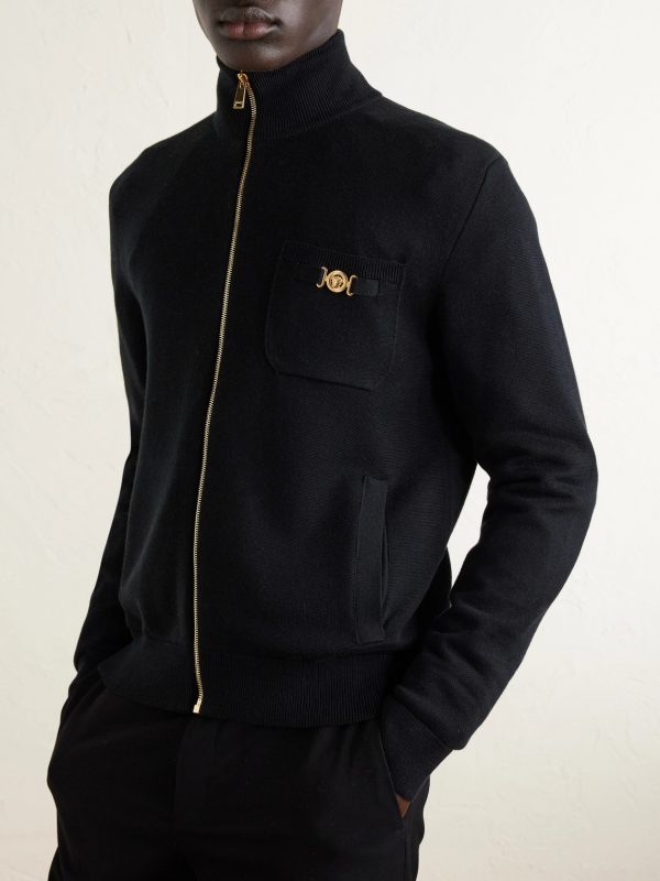 Embellished Cotton-Blend Zip-Up Sweater - FR