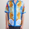 Camp-Collar Printed Silk-Twill Shirt - FR Camp-Collar Printed Silk-Twill Shirt - FR