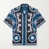 Camp-Collar Printed Silk-Twill Shirt Camp-Collar Printed Silk-Twill Shirt
