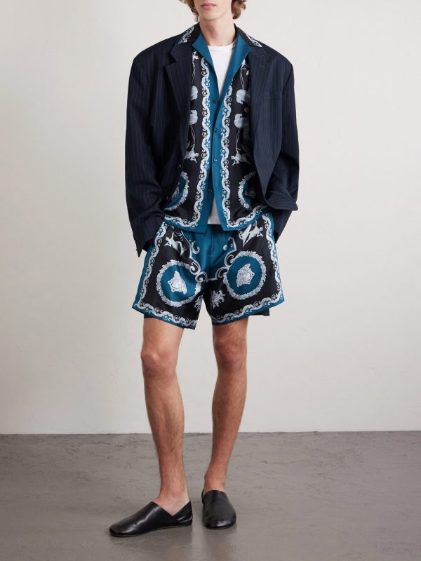 Camp-Collar Printed Silk-Twill Shirt - OU Camp-Collar Printed Silk-Twill Shirt - OU