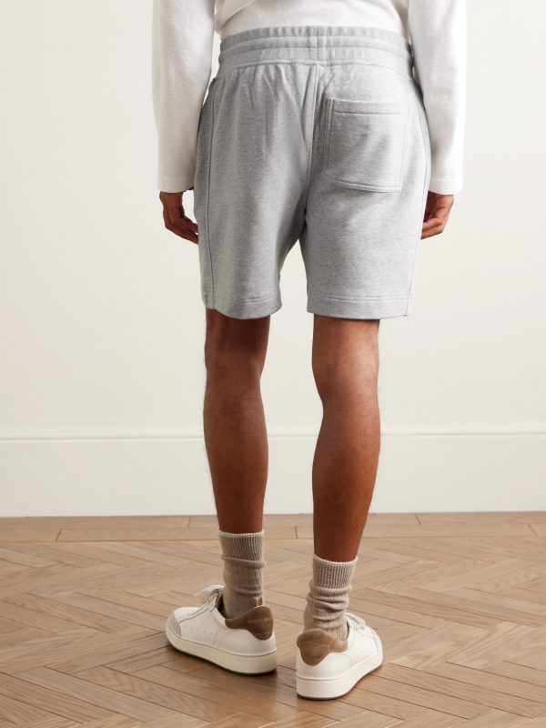 Straight-Leg Organic Cotton-Jersey Drawstring Shorts - BK Straight-Leg Organic Cotton-Jersey Drawstring Shorts - BK