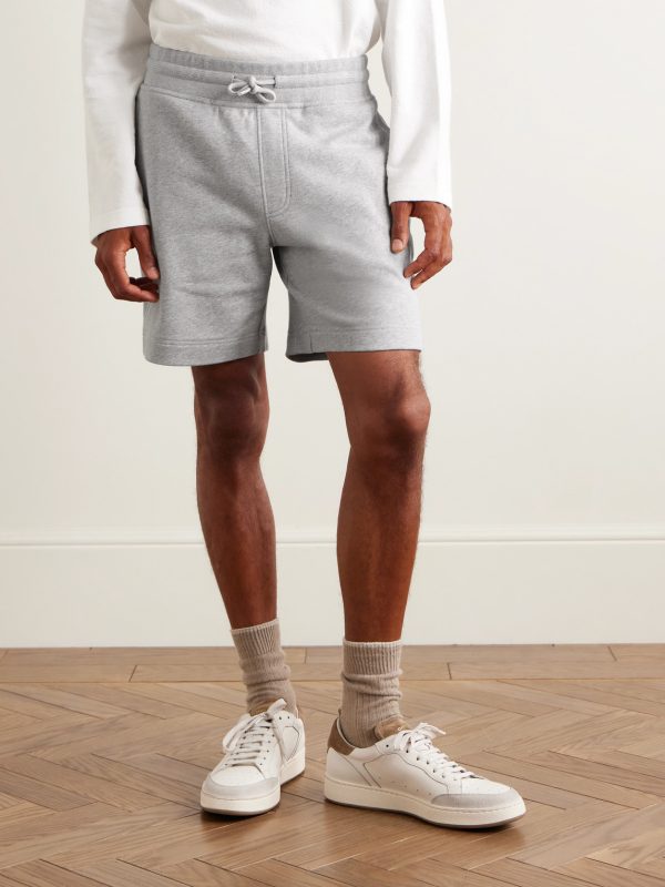 Straight-Leg Organic Cotton-Jersey Drawstring Shorts - FR Straight-Leg Organic Cotton-Jersey Drawstring Shorts - FR