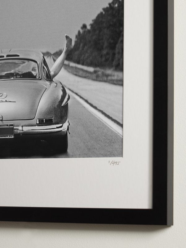 Framed 1986 Gullwing Mercedes Print, 16" x 20" - CU
