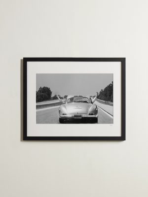 Framed 1986 Gullwing Mercedes Print, 16" x 20"