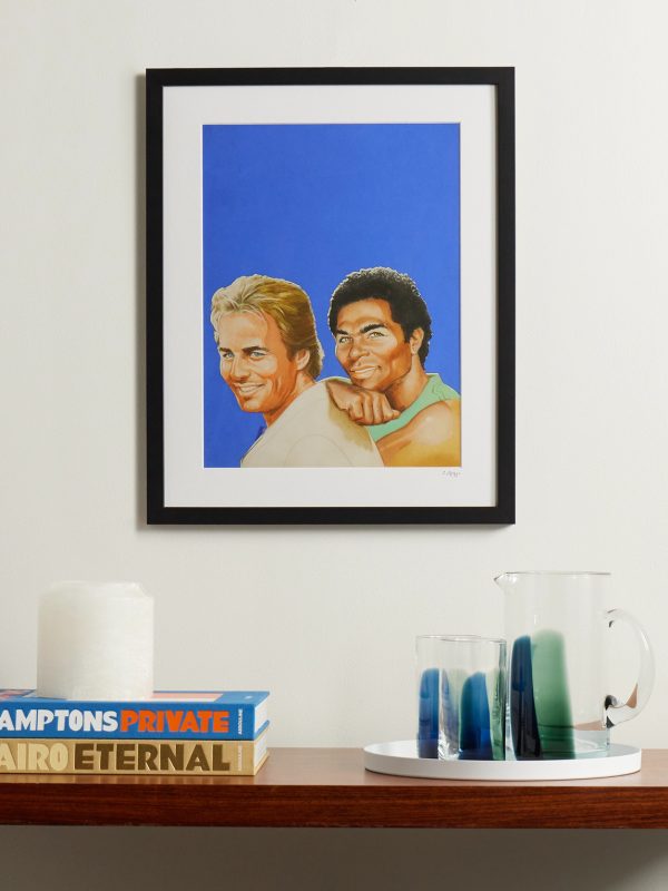 Framed 1985 Miami Vice Print, 16" x 20" - OU Framed 1985 Miami Vice Print, 16" x 20" - OU
